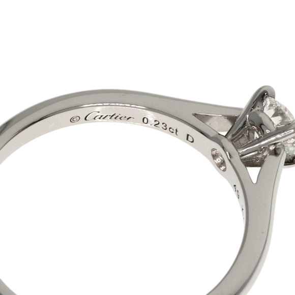 Cartier Solitaire Diamond #49 Ring Platinum PT950 Women's CARTIER - Picture 5 of 9